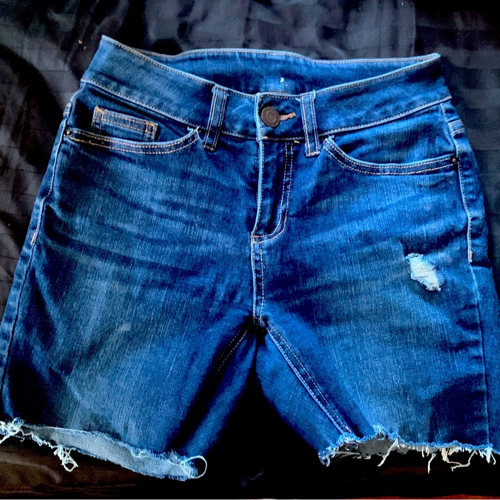Size 2 Time & Tru Ripped Fashion Denim Shorts